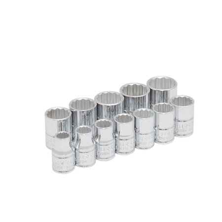 Urrea 3/8"drive, 12 point short socket set, Metric, 12 pieces 52216